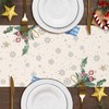 Christmas Reindeer Cat Table Runner, Holly Snowflake Farmhouse Xmas Decor