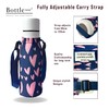 Bottlesoc Water Bottle Holder with Shoulder Strap | Pink Heart