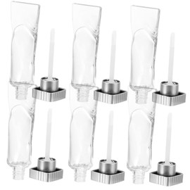 Healvian 6pcs Empty Lip Gloss Bottles Plastic Lip Gloss Tubes Tight Lid Refillable