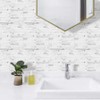 AULIGET 20 Sheets Faux Stone Peel and Stick Backsplash, White