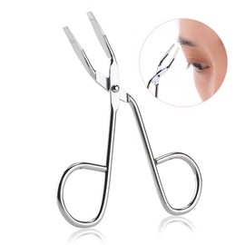 Silver Stainless Steel Eyebrow Scissors Tweezers,Elbow Pliers Clip Scissors,Flat Tip Tweezers Hair Plucker Hair Removal, Shave and Hair Removal Personal Care Tools
