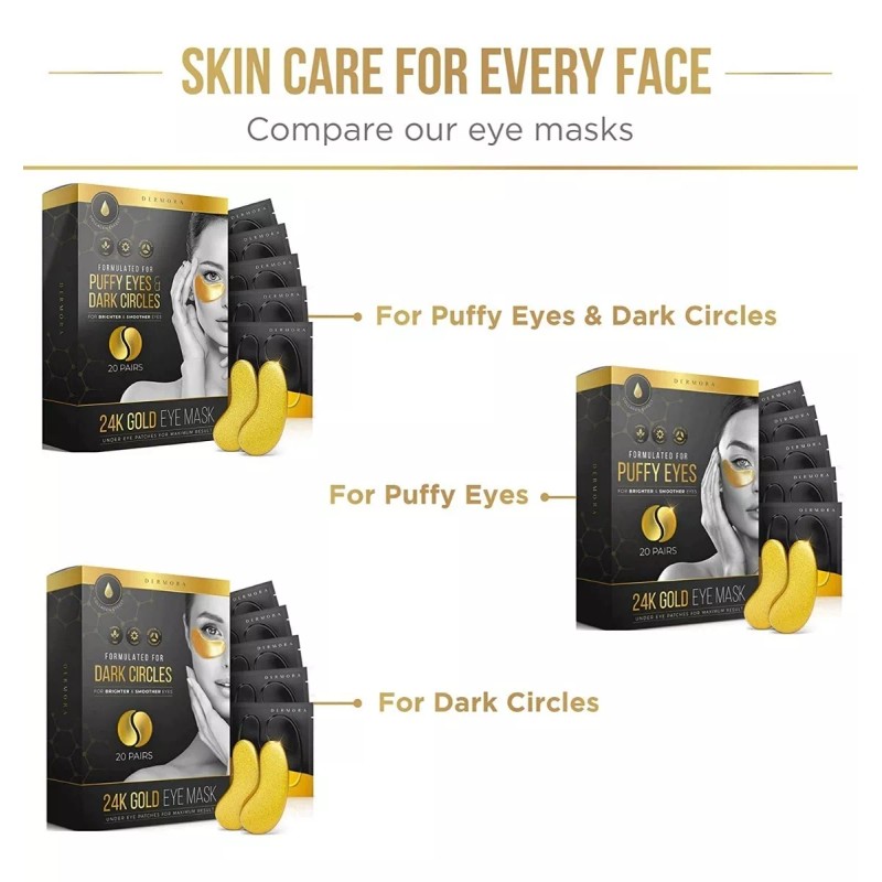 Dermora Parches Hidratantes Veganos Eliminan Ojeras 20 Pares