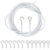 White Curtain Wire Plastic Coated Window Picture Hanging Wire with