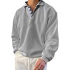 Opomelo Men's Long Sleeve Pullover Polo Shirts-Casual Loose Fit Sweatshirts