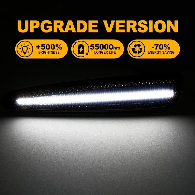 NEIFILES LED White Side Marker Lights for Chevy Corvette C6