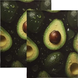 Erwin Müller Tea Towel Pack of 2 Cotton Avocado Size 50 x 70 cm