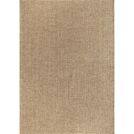 LuuL Home Easy Jute Rugs 4x6 Natural Color Living Room Indoor Outdoor Area Rug for Farmhouse Patio and Kitchen Rug High Traffic Washable Easy to Clean Solid Boho Woven Design Outside Carpet (4 x 6)