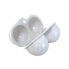 Sonja-Plastic Egg Carrier 2 Compartments Granite White Made in Germany