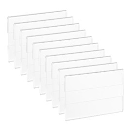 PATIKIL 2x3 Wall Mount Acrylic Sign Holder, 12Pcs Advertisement Display Frame with Tape Adhesive for Office Home Store Restaurant, Clear