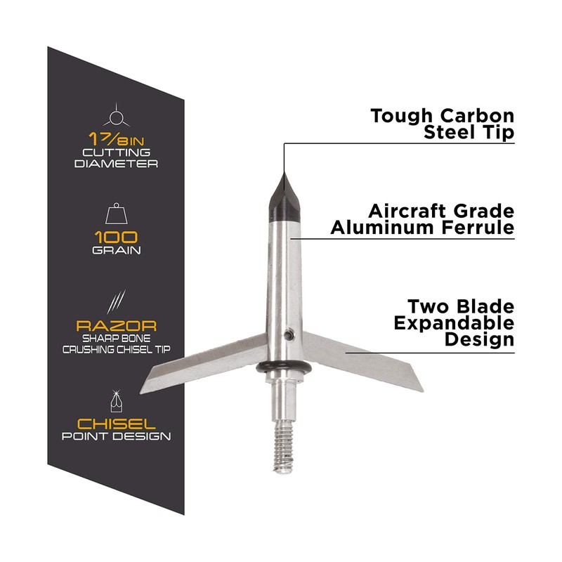 Allen Company Stryke Tomahawk 2 Blade Expandable Broadhead by Allen,