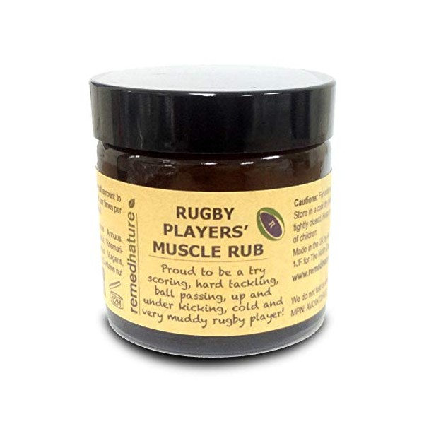 Remedinature Rugby Players' Muscle Rub, Natural Massage Balm 60ml