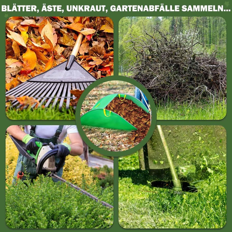 Duscdesp Leaf Collector Pop Up Garden Waste Bags, Foldable Leaf
