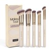 MAANGE Angled Concealer Brush Set, 5 Counts/set Versatile Soft Makeup