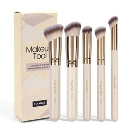 MAANGE Angled Concealer Brush Set, 5 Counts/set Versatile Soft Makeup Brushes, Brushes with Soft Bristles, Makeup Brushes Set, Summer Gift, Makeup Brushes Sets