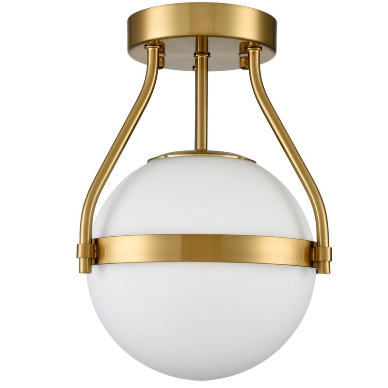 HOLKIRT Modern Light Fixture,Mid Century Semi Flush Mount Ceiling Light,Kitchen