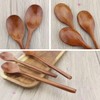 ADLORYEA Wooden Spoons, 6 Pieces 9 Inch Wood Soup Spoons