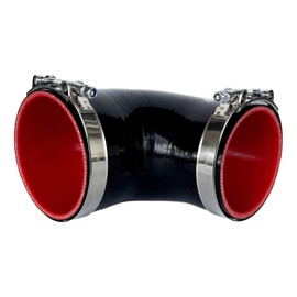 4" to 4.5"(102-114mm) 90° Elbow Coupler Silicone Reducer Hose With Stainless Steel T-Bolt Clamp - High-Temp 4-Ply Reinforced Design for Automotive Turbo/Intercooler/Intake Piping/Industrial Hydraulic