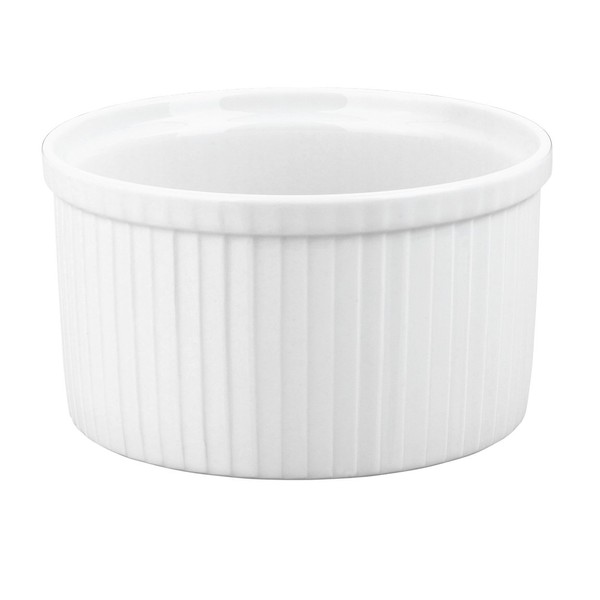 Pillivuyt Porcelain 3.75-Cup, 6-1/2-Inch Diameter Classic Pleated Souffle Dish