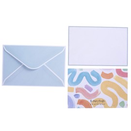 Graphique Brush Strokes  Flat Notes – 50 Flat Note Cards with Matching Envelopes and Storage Box, Embellished in Gold Foil, 5.625” x 3.5”