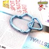 [MUNKEES] Heart Shape Carabiner, Keychain, Aluminum Alloy, Backpack, Bottle Buckle,