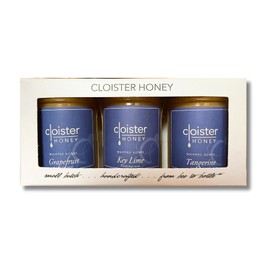 Cloister Honey Trios - Citrus (3 x 3 oz) | Hand Crafted | Raw Artisan Honey | 100% Pure, Raw & Unfiltered | All Natural | Made in USA |