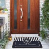 Skiptiger Nautical Navy Blue Compass Doormat,Welcom