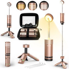 TIDNNS TIDNNS Camping Lantern, Rechargeable LED Camping Light with Detachable Magnetic Head and Foldable Stand, 120-Hour Runtime, Waterproof Telescopic Lamp for Outdoor, Tent, Emergency (Rose Gold- Upgraded)