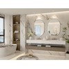 JIINGYO Frameless Oval Mirror, 22"x30" Beveled Oval Bathroom Vanity Mirrors