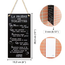 CARISPIBET Toilet Prayer | Home Signs Bathroom Decorative Plaque Home Decor 30 x 15 cm