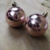Pack Of 9 - 5cm Rose Gold Christmas Tree Baubles
