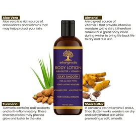ACHARYAVEDA Silky Smooth Body Lotion All Skin Types (Pack of 1, 60 ml)