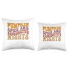 Pumpkin Spice And Reproductive Rights Groovy Throw Pillow