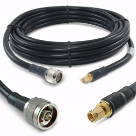 Proxicast 25 ft SMA Male to N Male Premium 400 Series Low-Loss Coax Cable (50 Ohm) for 4G LTE, 5G Modems/Routers, Ham, ADS-B, GPS, RF Radio to Antenna or Surge Arrester Use (Not for TV or WiFi)