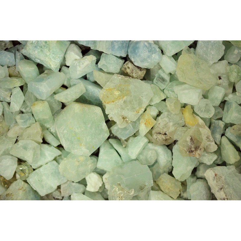 Fantasia Materials: 3 lbs Aquamarine Mine Run Rough Stones from