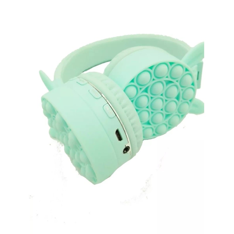 Maíz Audifonos Bluetooth Diadema Conejo Orejas Kawaii Pop It