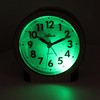 Alarm clock without ticking silent with light snooze quartz analogue