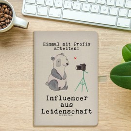 Mr. & Mrs. Panda DIN A5 Baumwoll Notizbuch Influencer Leidenschaft - Geschenk, Eintragebuch, Jubiläum, Tagebuch, Notizen, Kollege, Beruf, Rente,