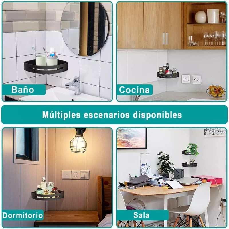 MARZSEFLO 2 Piezas Estante Para Baño Esquinero Regadera Cocina