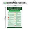 MF Goods Food Allergy Awareness Sign Poster A4 - LAMINATED