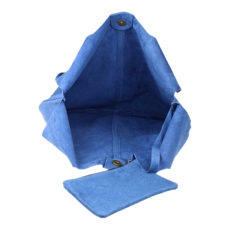 Girly Handbags Plain Open Shoulder Bag (Denim)