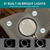 Large Magnifying Glass with 37 LED Light and Case, 10X