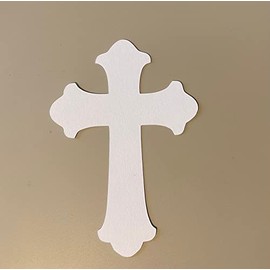 30 White Paper Cross Die Cut 4 Inch Cross Cut Out Christmas Crafts Paper Cross Easter Cut Out