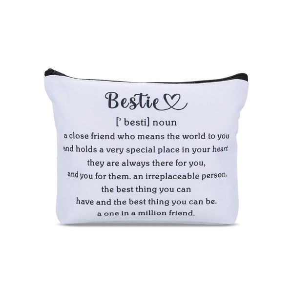 Friendship Gifts for Women Friend Gifts for Women Birthday Christmas Graduation Work Bestie Gifts for Women Bestie Definition Makeup Bag Long Distance Relationship Gift Sister BFF Coworker
