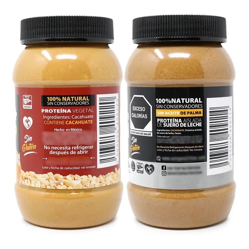 2 Pack Crema De Cacahuate Crunchy Cacao Whey Protein Iso