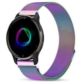 VELULYX Metal band Compatible Garmin Venu 2 Plus, 20mm strap for Garmin Venu Sq/Sq Music/Venu Sq 2/Sq 2 Music/Vivoactive 3/Vivoactive 5/Garmin Venu/Vivomove HR/Forerunner 55 245 645