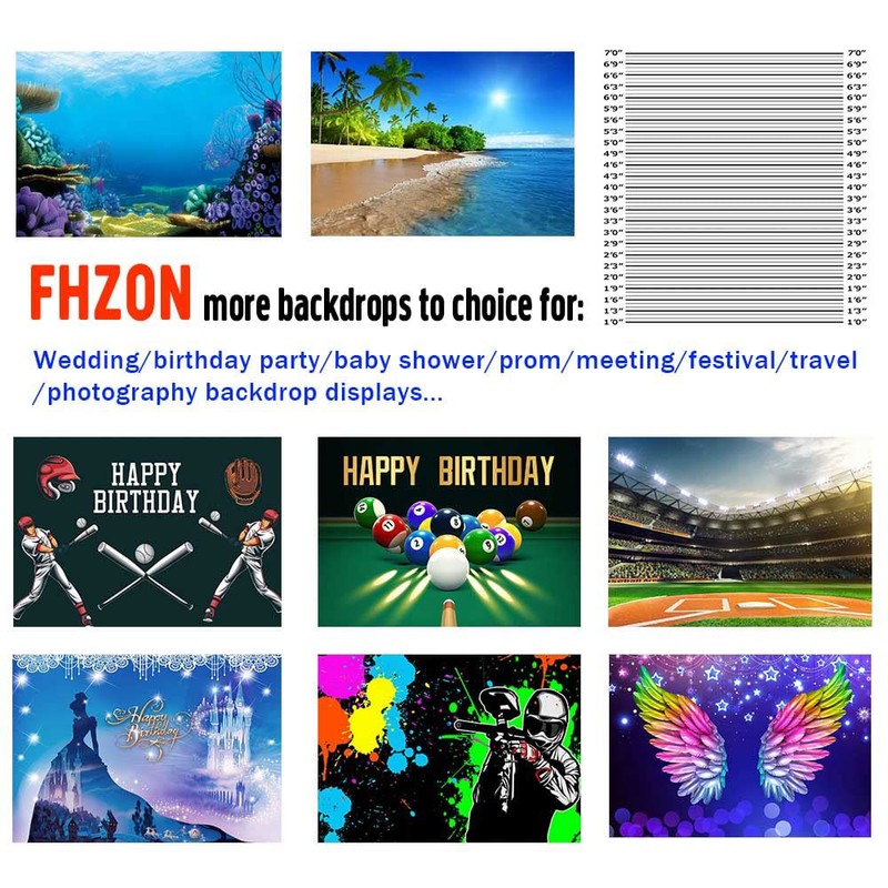 FHZON Fruit Supermarket Backdrop Summer Fruit Exhibition Harvest Season Strawberry