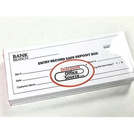 Discount Office Source Bank Safe Deposit Box Entry/Access Form - 3 Pads of 100 Sheets
