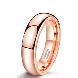 Zakk Rings Women Men Tungsten Rose Gold Front Ring Slim Simple Polished Engagement Rings Wedding Rings Wedding Rings 2 mm 4 mm 6 mm, Tungsten