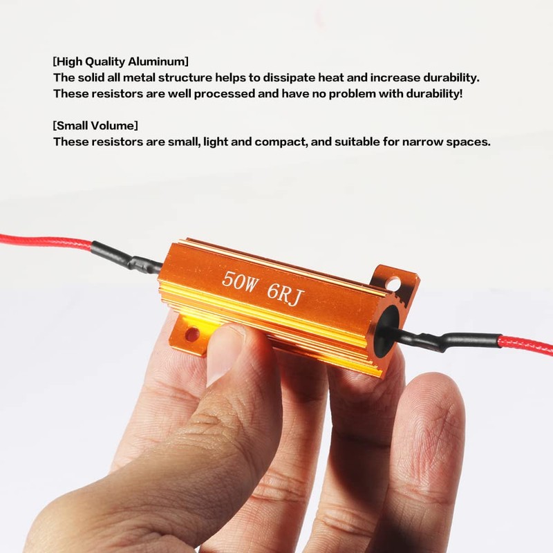 2 PCS Load Resistor,LED Turn Signal Resistor Flasher Adaptor with