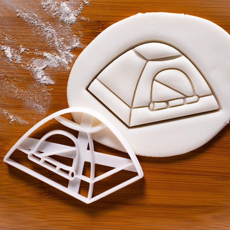 Set of 3 Camping Cookie Cutters (Designs: Backpack, Tent, &